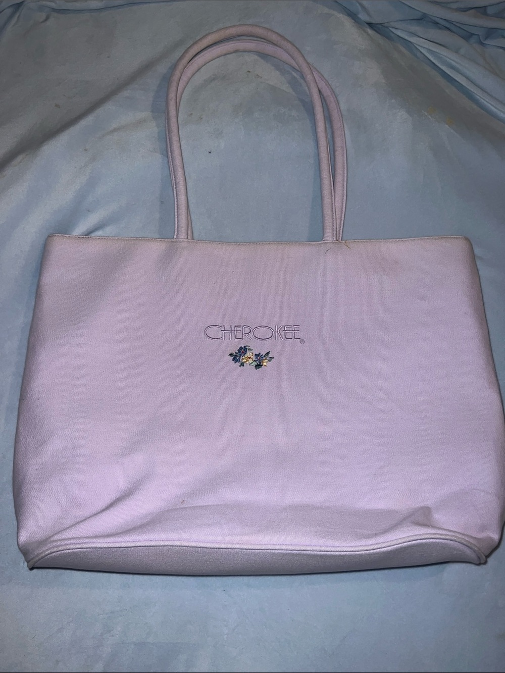 Cherokee Embroidered Lavender Tote